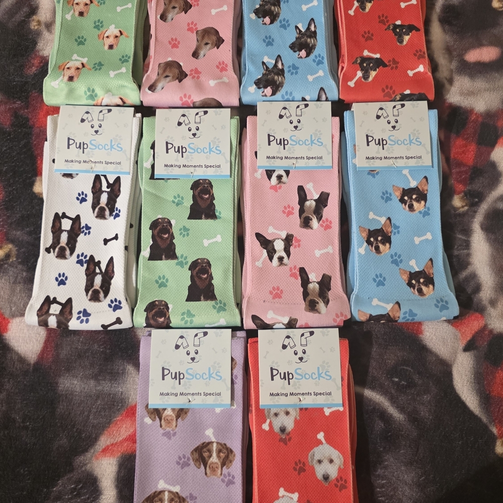 Dog Print Socks - Assorted Colors